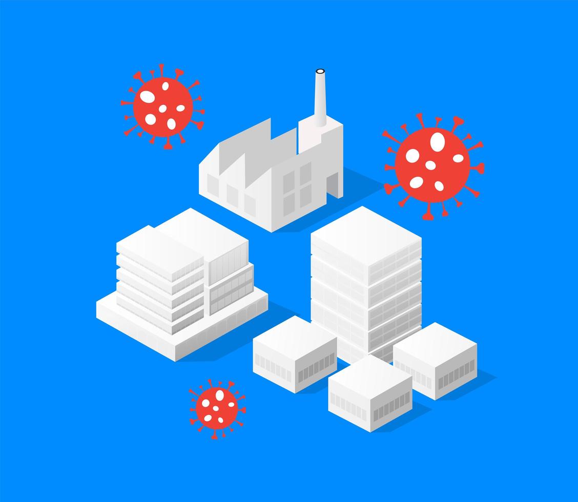 The city is in medicine quarantine because of danger vector