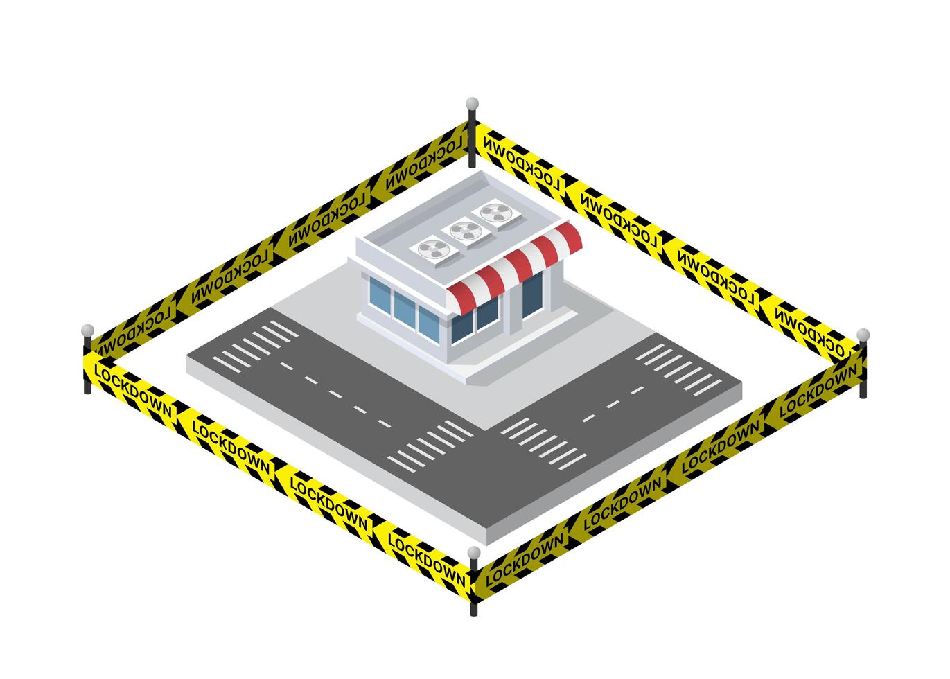 The city is in medicine quarantine because of danger vector