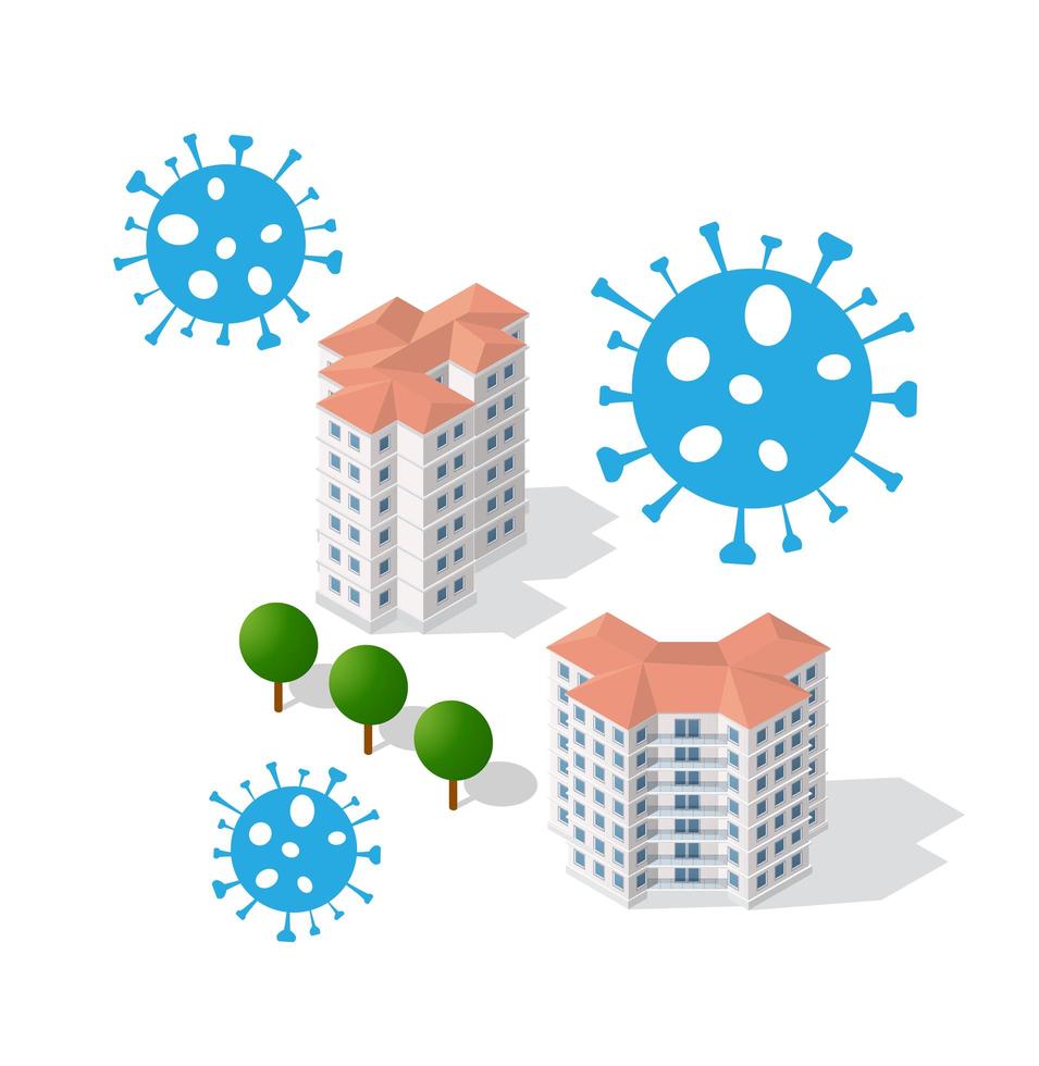 The city is in medicine quarantine because of danger vector