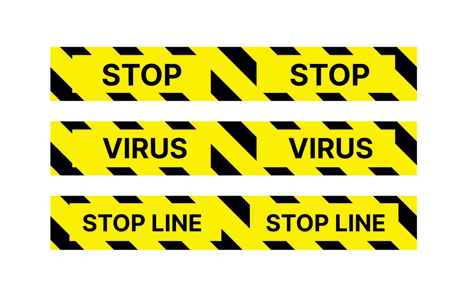 Restrictive stop marking tape pattern seamless line vector