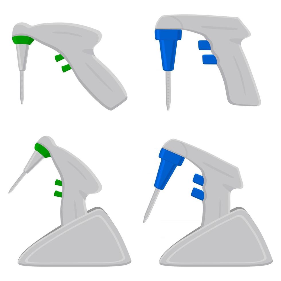 big kit different medical pipette, dropper for laboratory vector