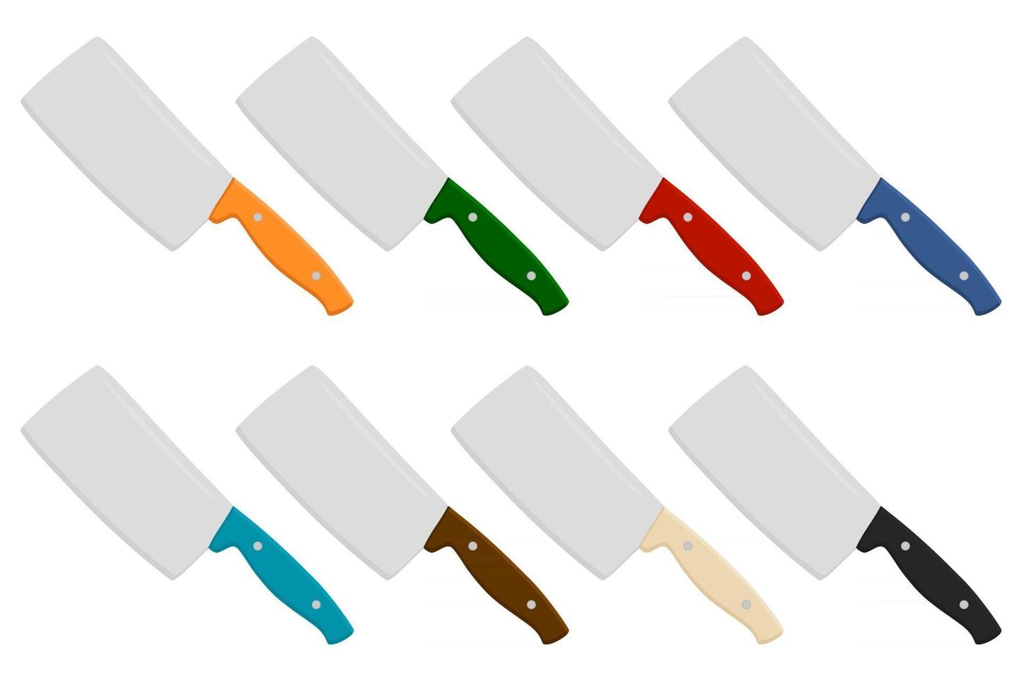 Illustration on theme big kit steel axes with wooden handle vector