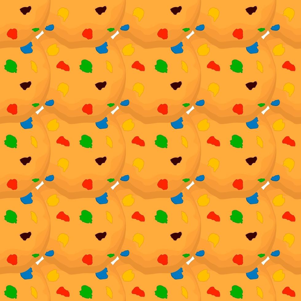 juego grande de galletas idénticas, juego de galletas de colores vector