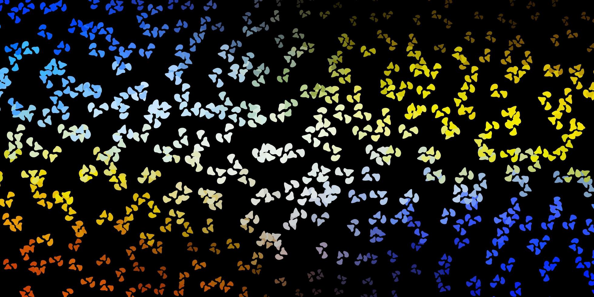 Dark blue, yellow vector template with abstract forms.