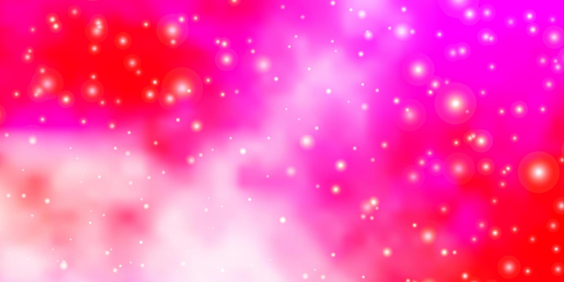 Light Red, Yellow vector template with neon stars.