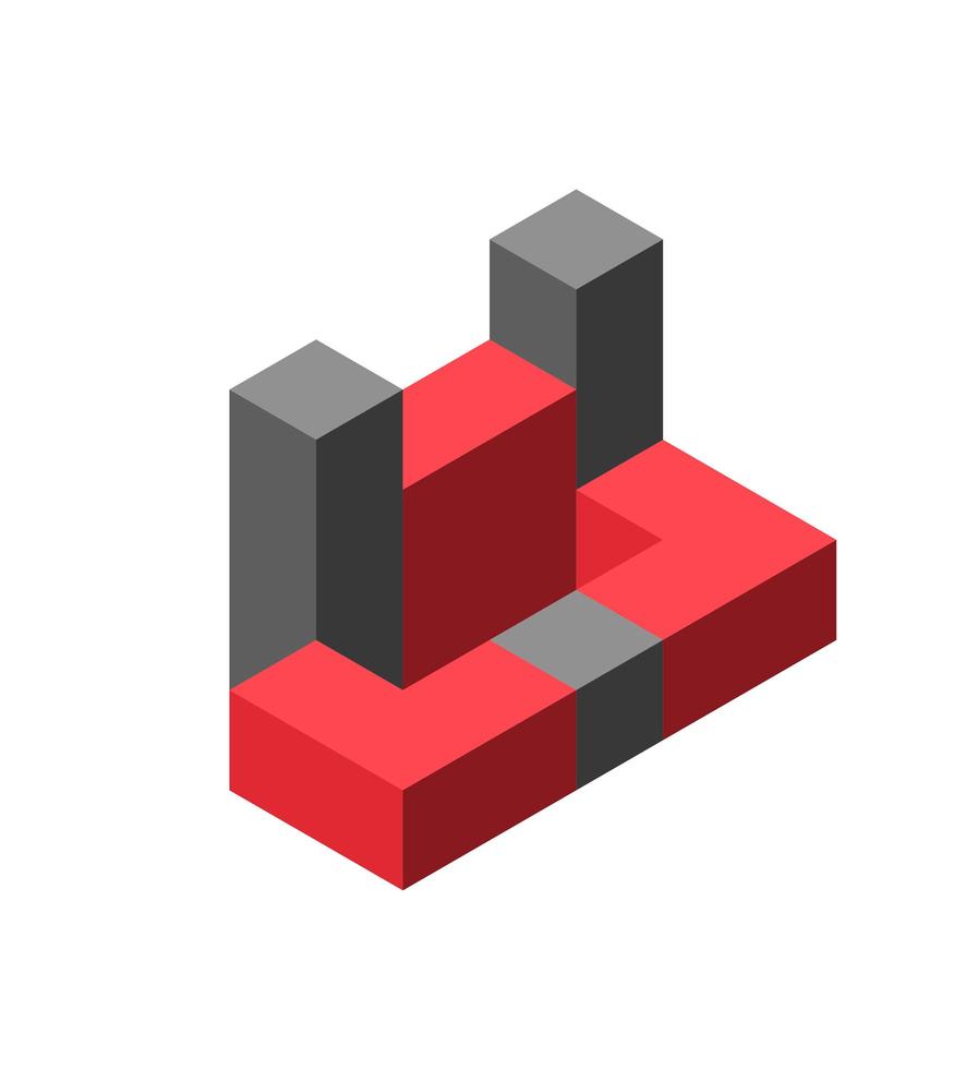 Abstract cube logo for design creative illustration presentation vector