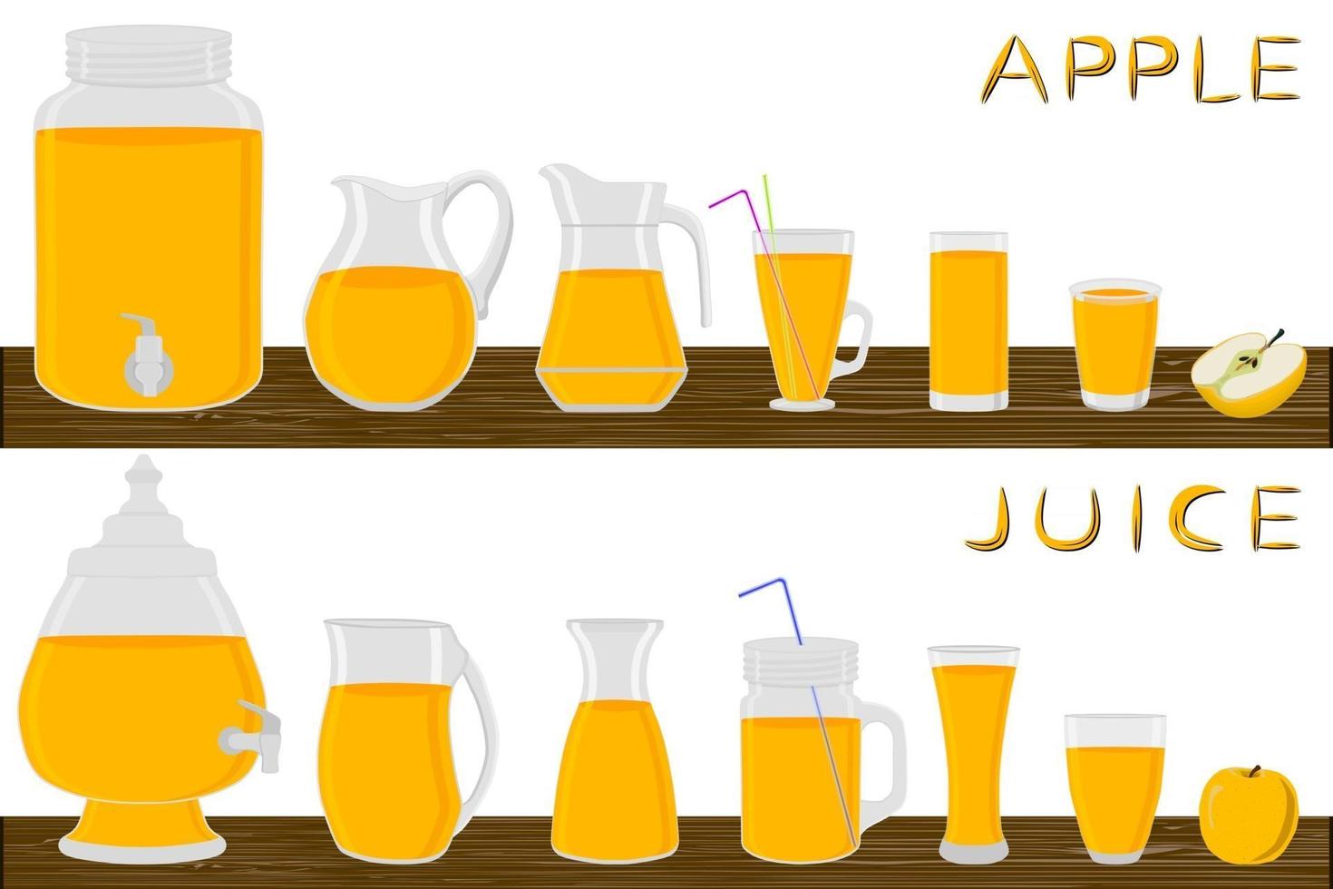Illustration on theme big kit different types glassware vector