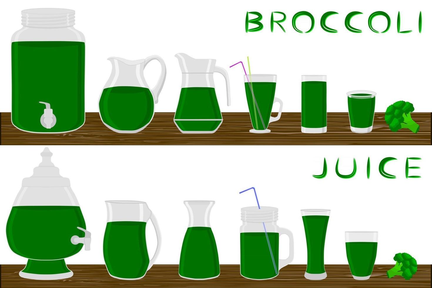 Illustration on theme big kit different types glassware vector