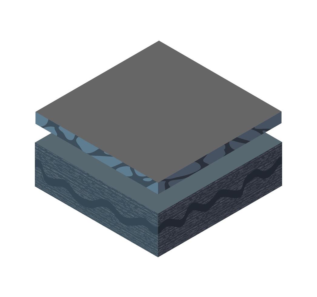 Soil Layers cross section geological organic, sand, clay layers vector