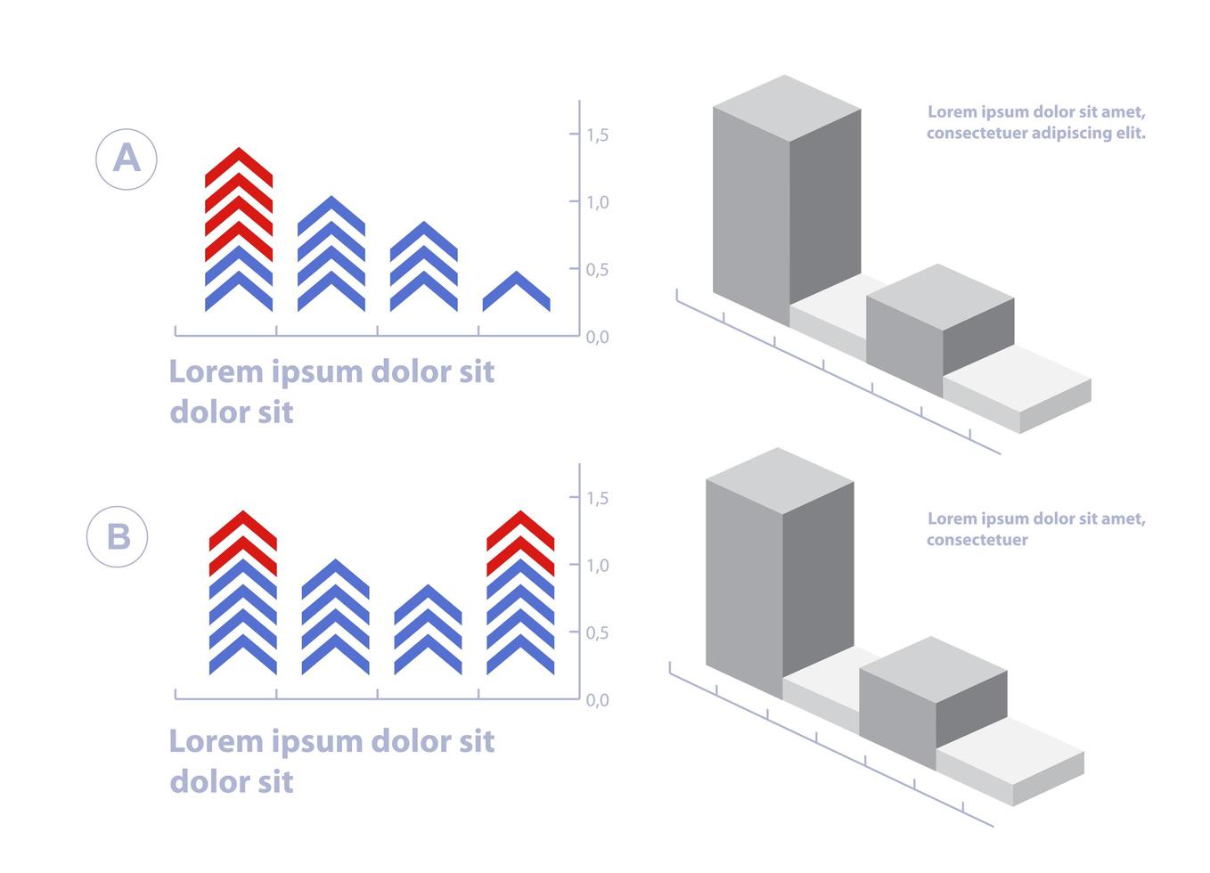 Business finance arrow with charts and infographic statistic vector