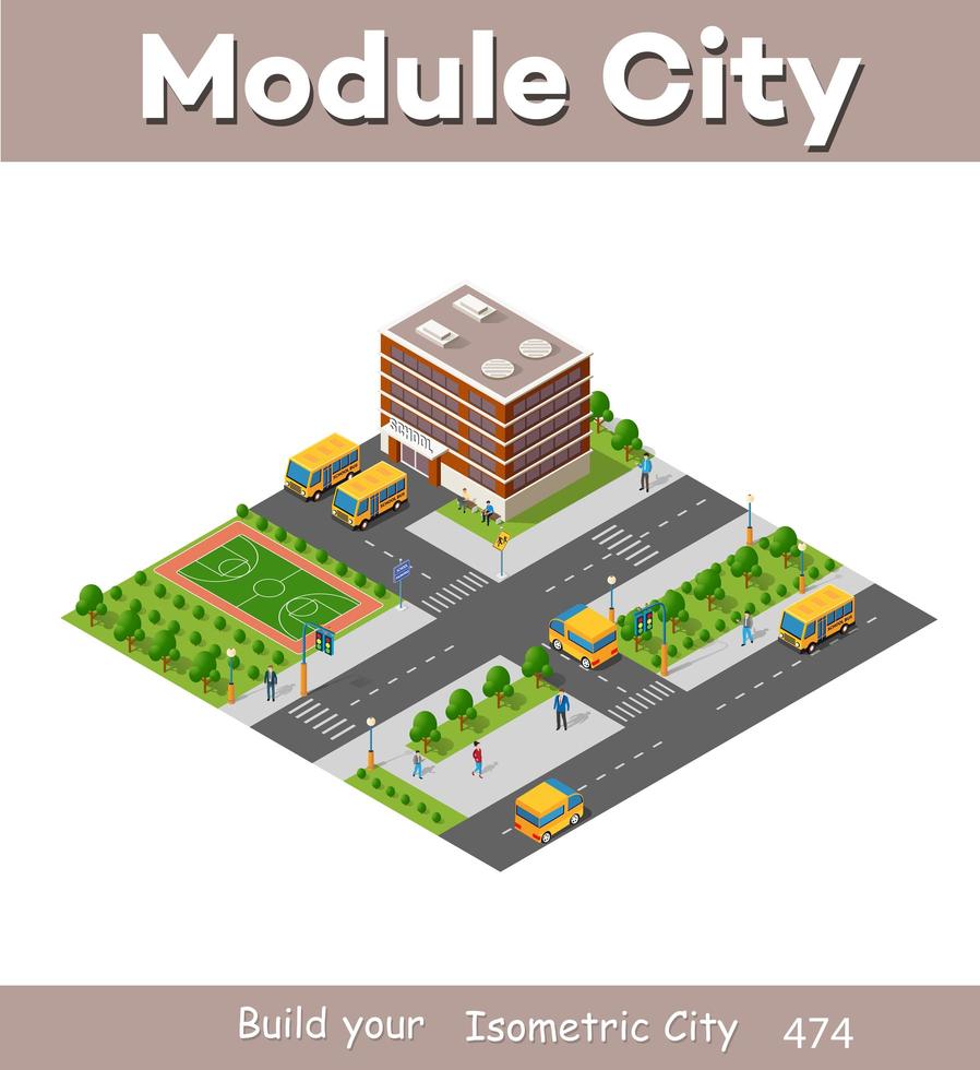 Modern illustration for design game and business  Isometric vector