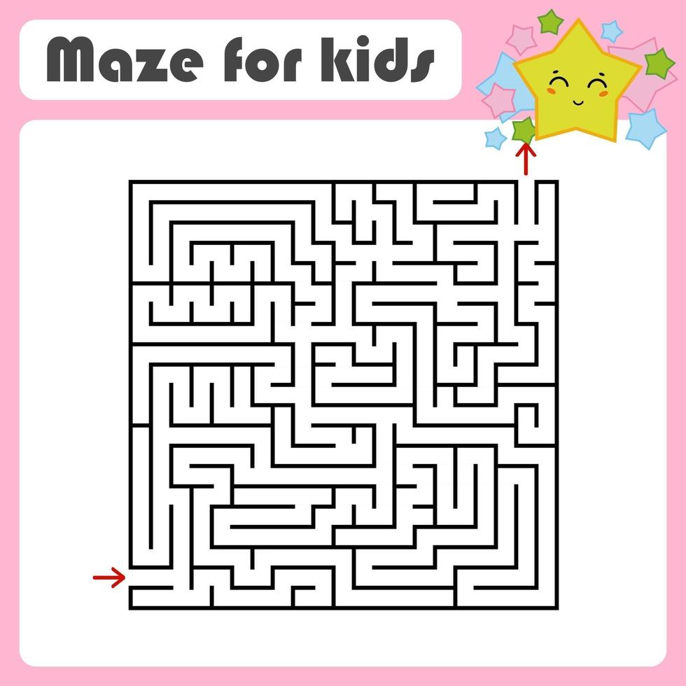 Maze for kids. Puzzle for children. Labyrinth conundrum. vector