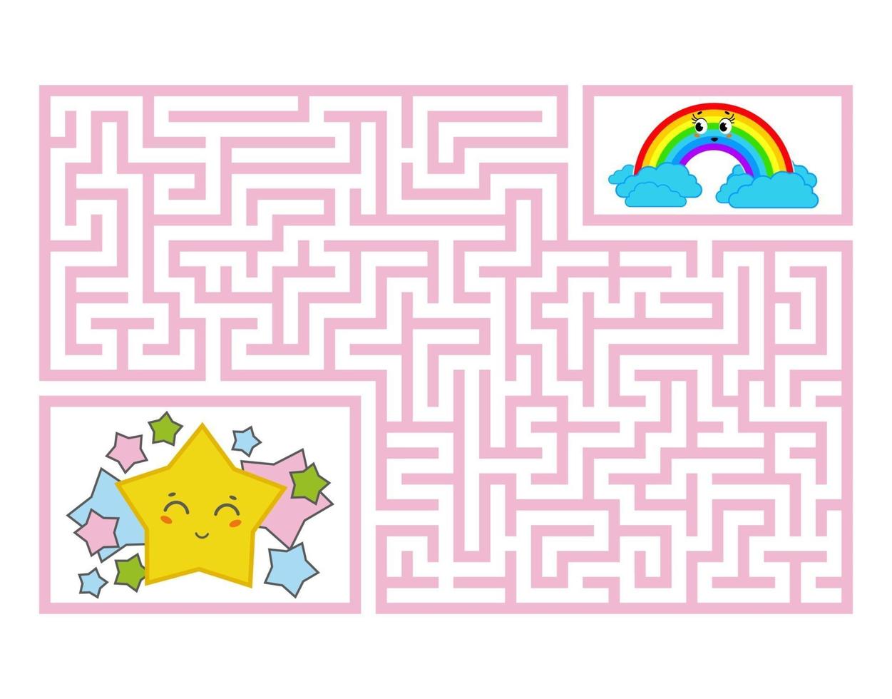 Maze for kids. Puzzle for children.  Labyrinth conundrum. vector