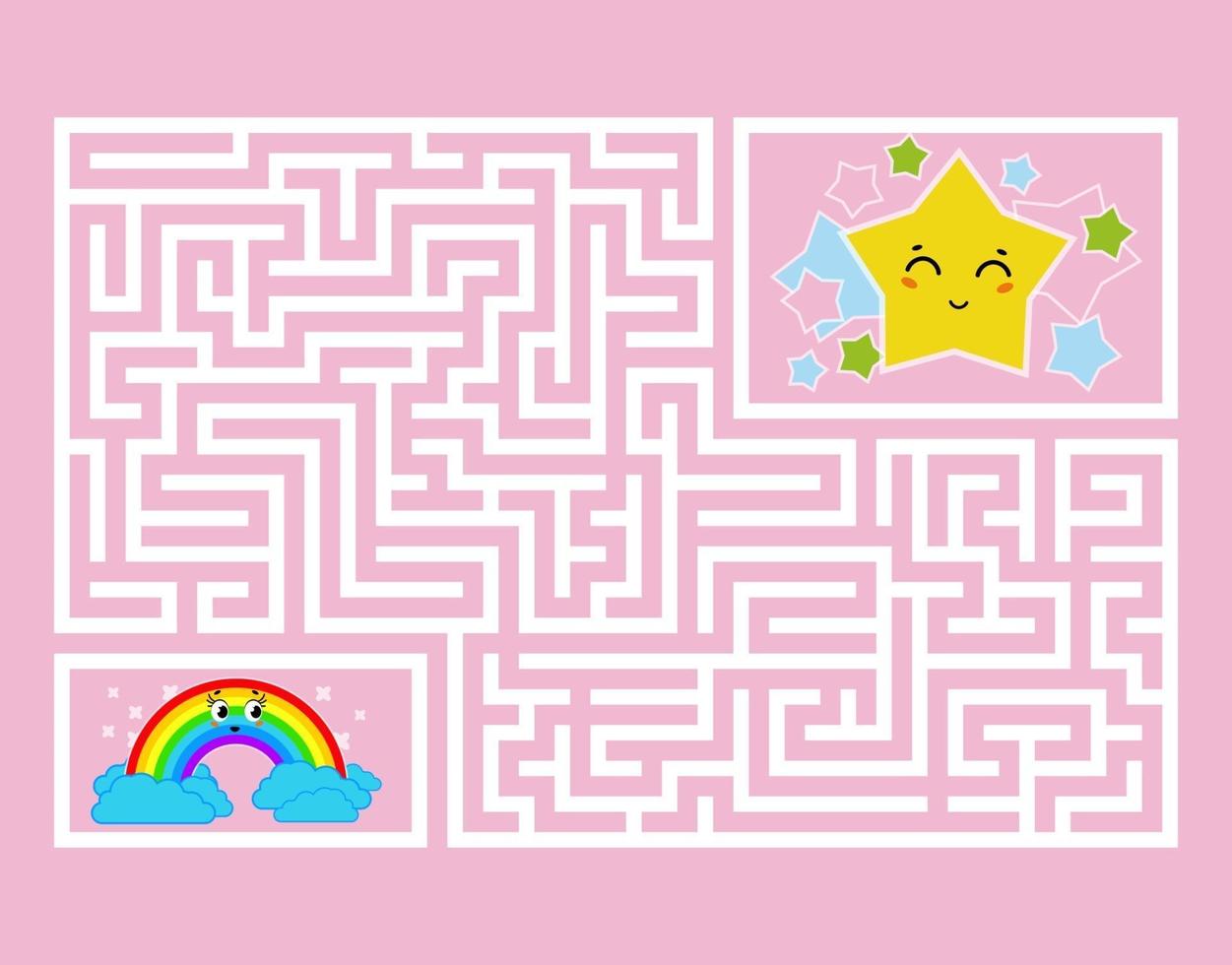 Maze for kids. Puzzle for children.  Labyrinth conundrum. vector