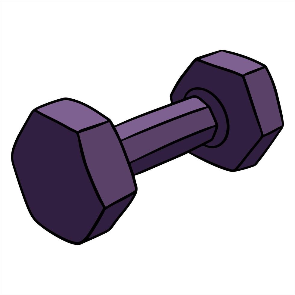 Dumbbells for fitness Kilogram dumbbells. For fitness training Exercises for the body Cartoon style vector