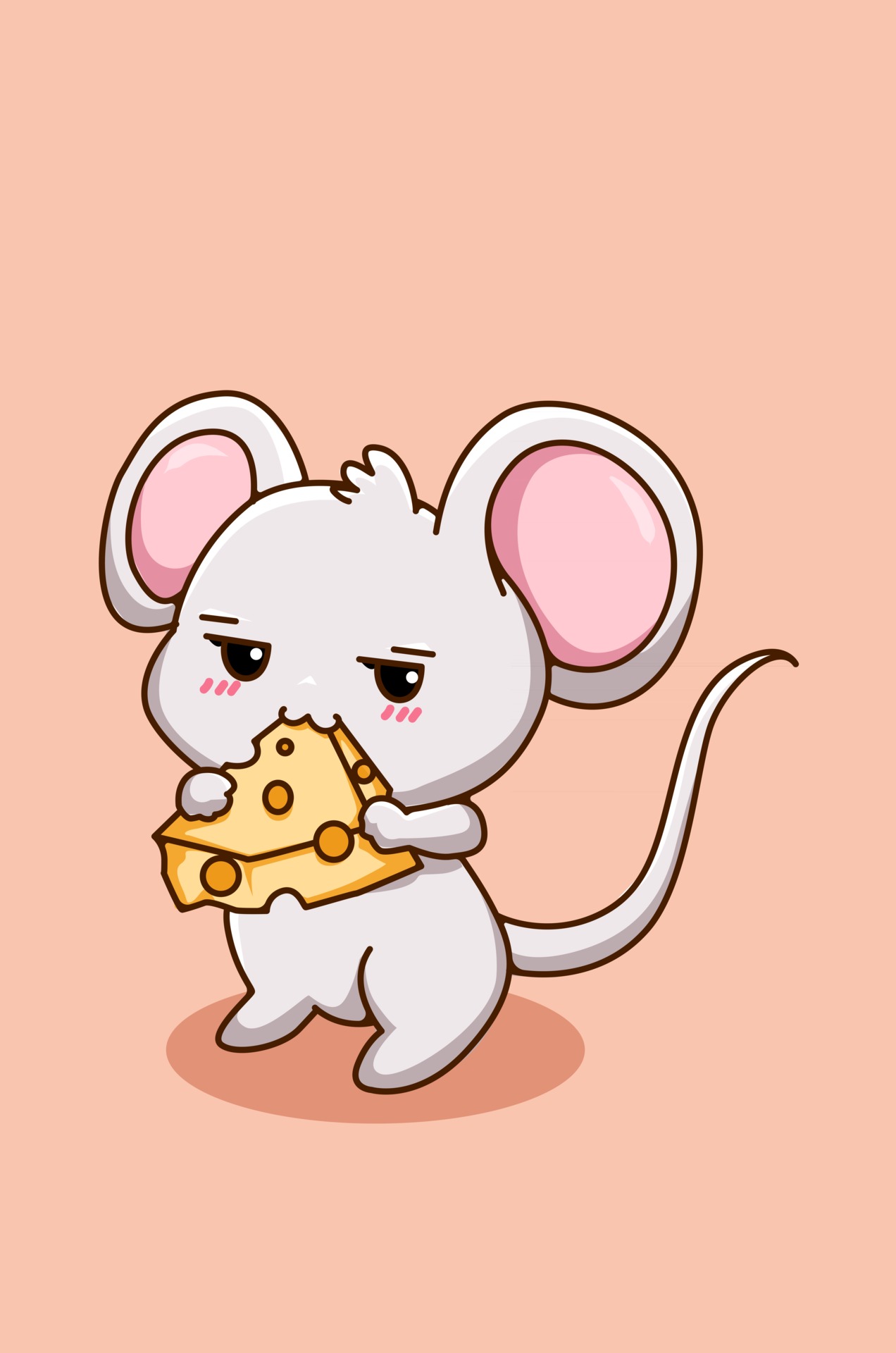 Cute and funny little mouse with cheese animal cartoon illustration 2954958  Vector Art at Vecteezy