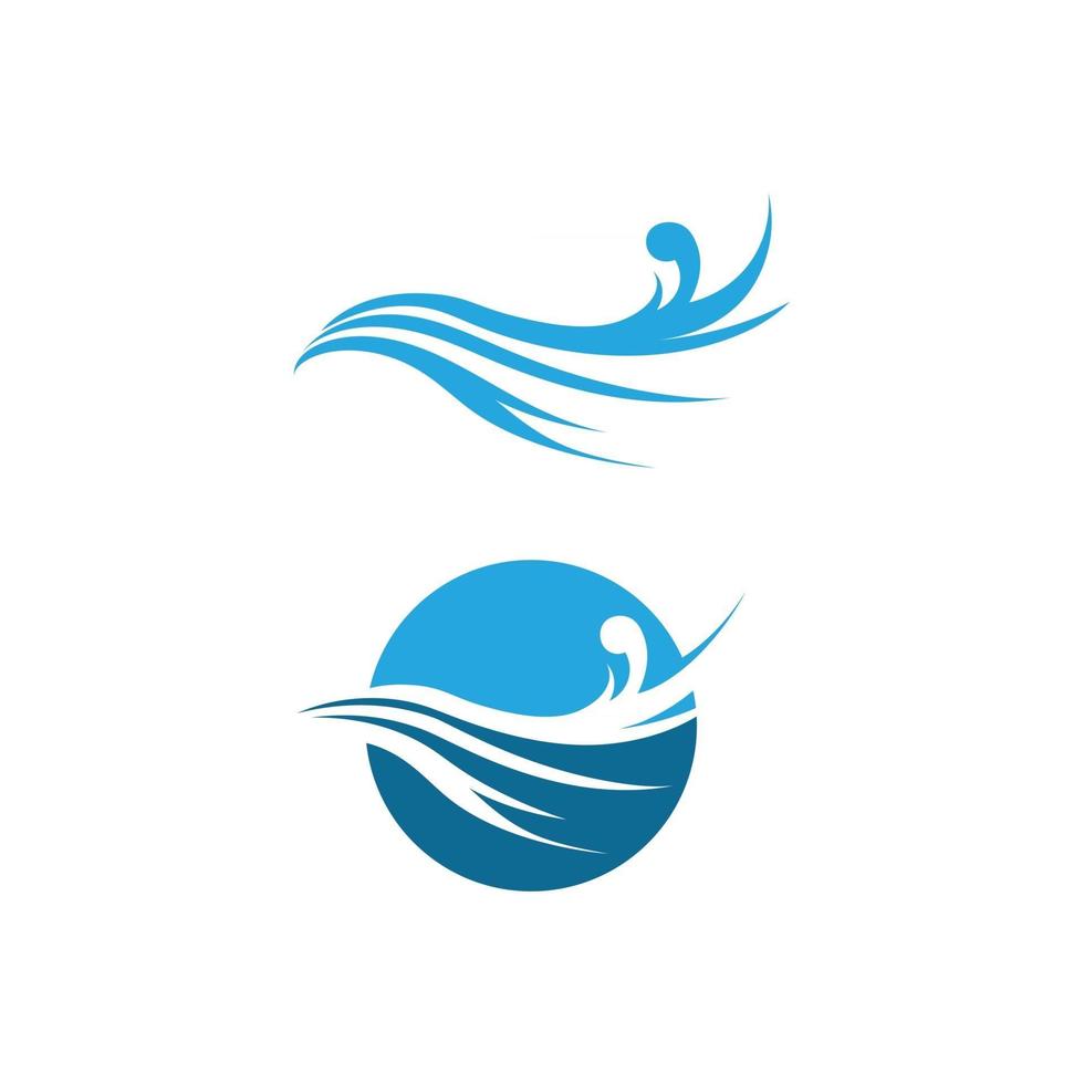 Waves beach logo and symbols template icons app vector
