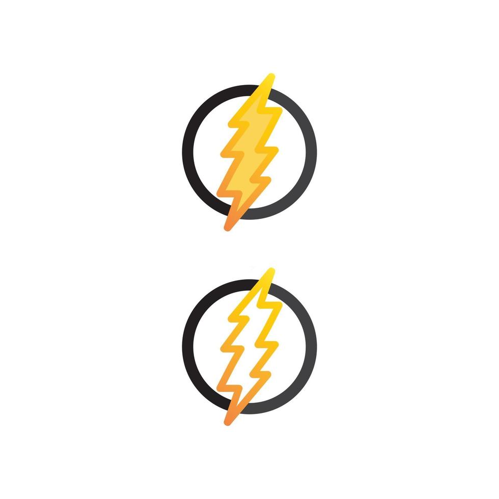 electric Vector lightning icon logo and symbols