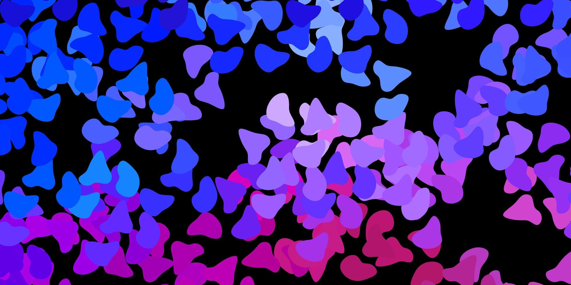 Dark blue, red vector background with random forms.