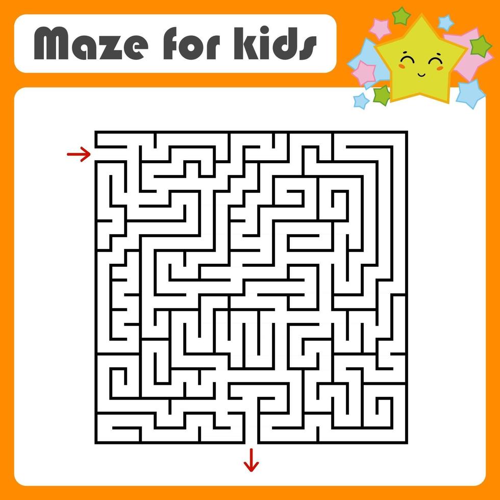 Maze for kids. Puzzle for children.  Labyrinth conundrum. vector