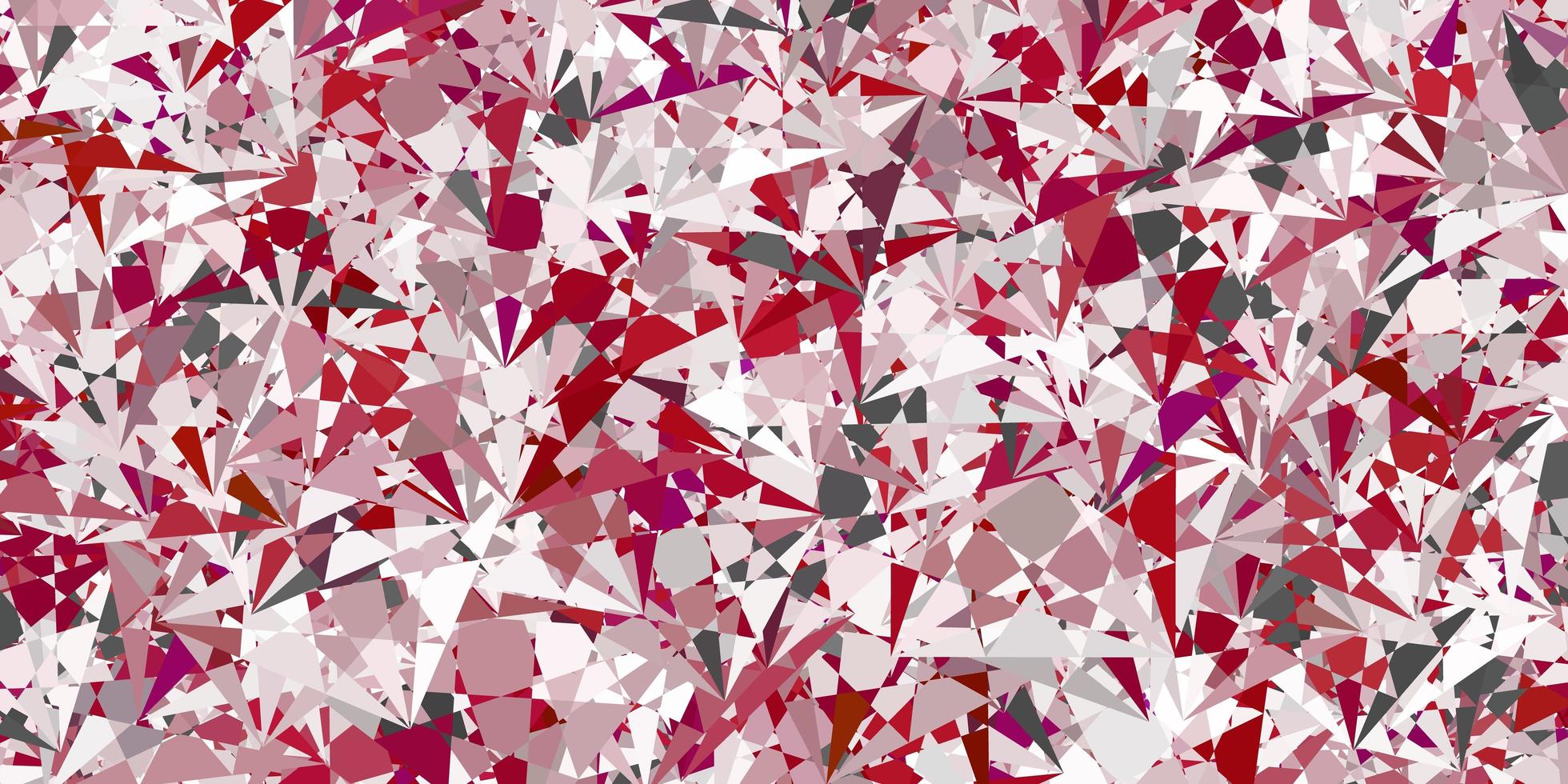 textura de vector gris claro con triángulos aleatorios