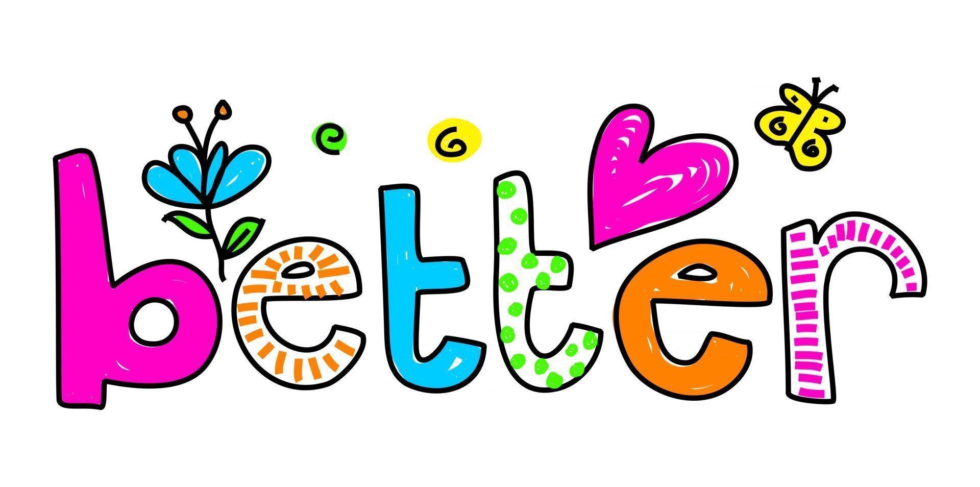 mejor texto doodle vector