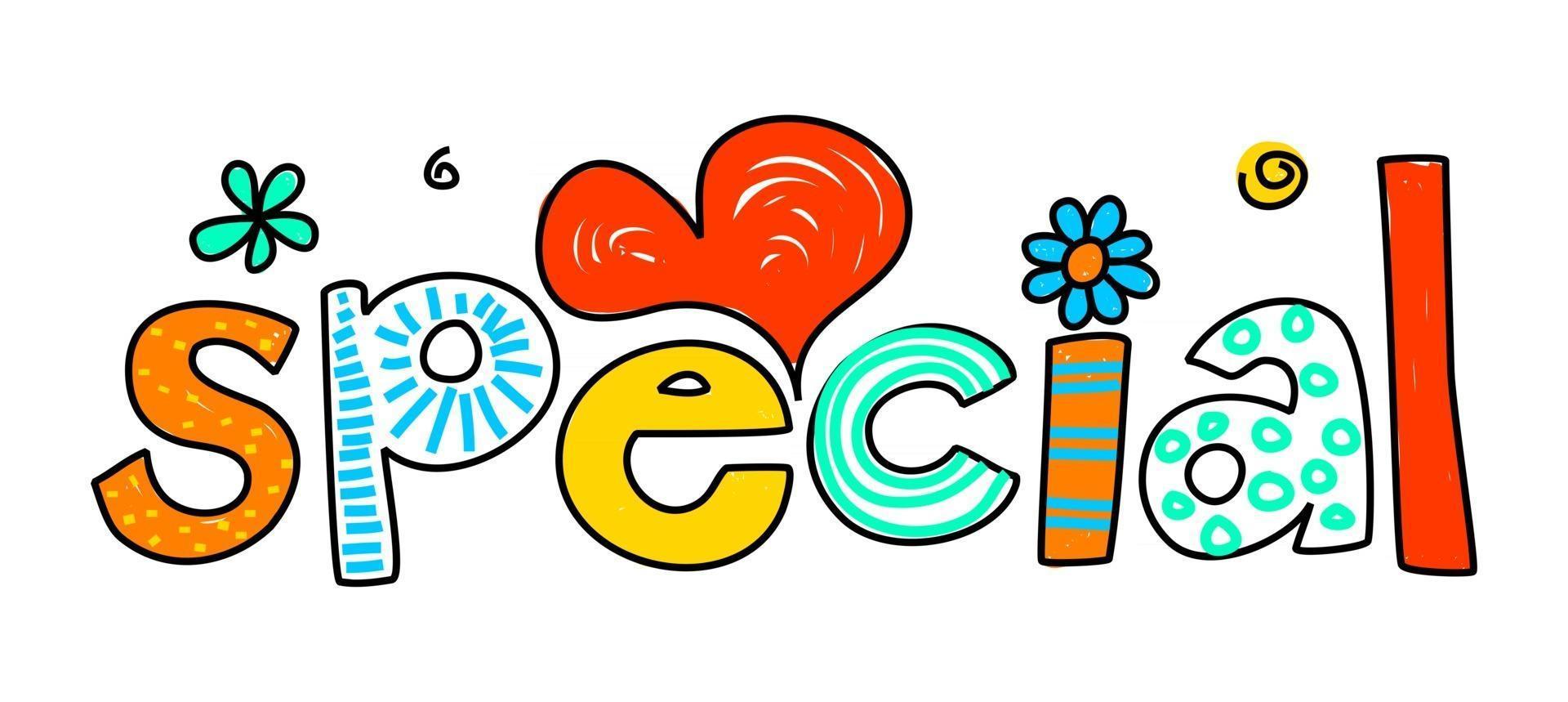 Special Doodle Text Expression vector