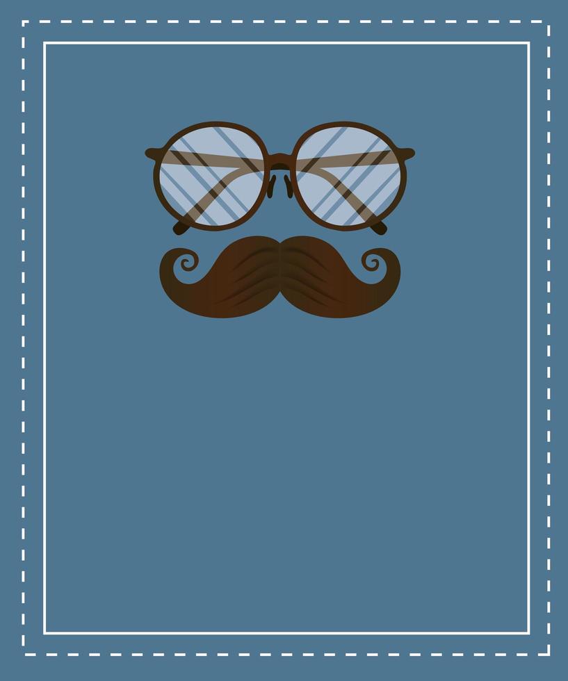 Gafas con bigote de diseño vectorial del día del padre vector