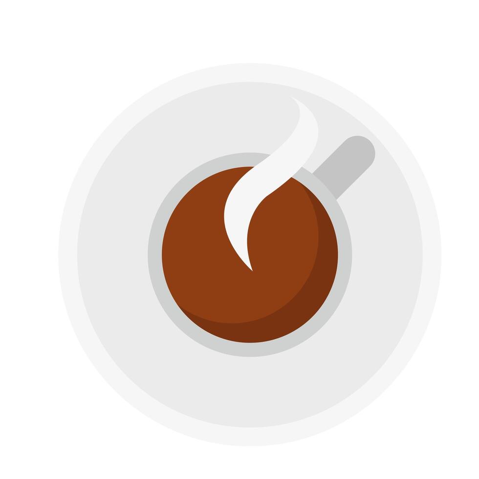 Isolated coffee cuo with smoke vector design