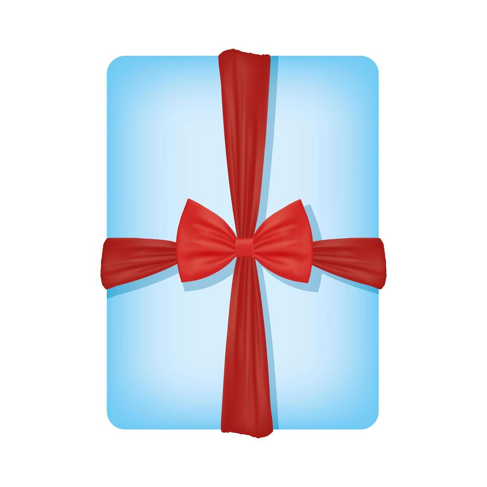 Gift with bowtie vector design