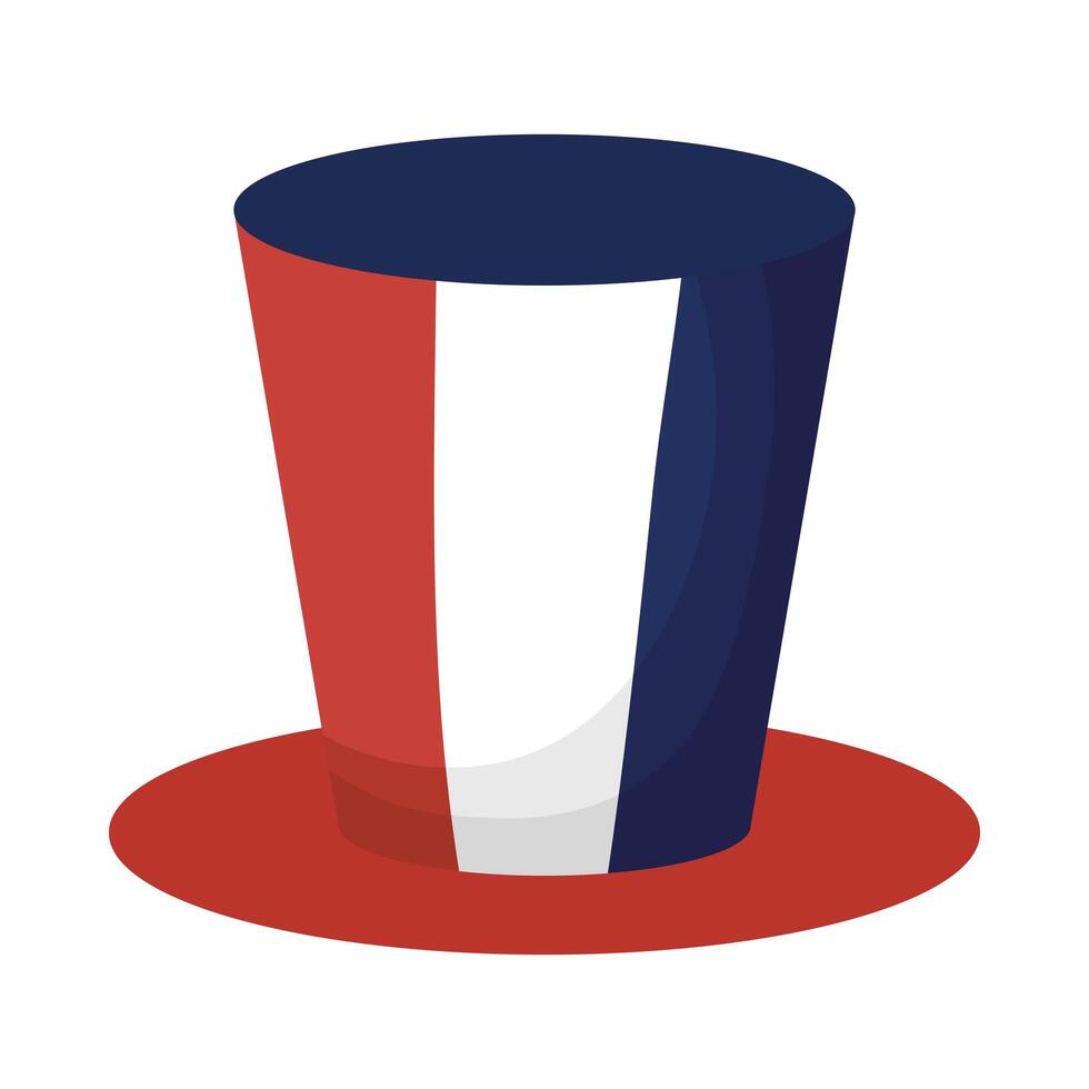 france hat of happy bastille day vector design