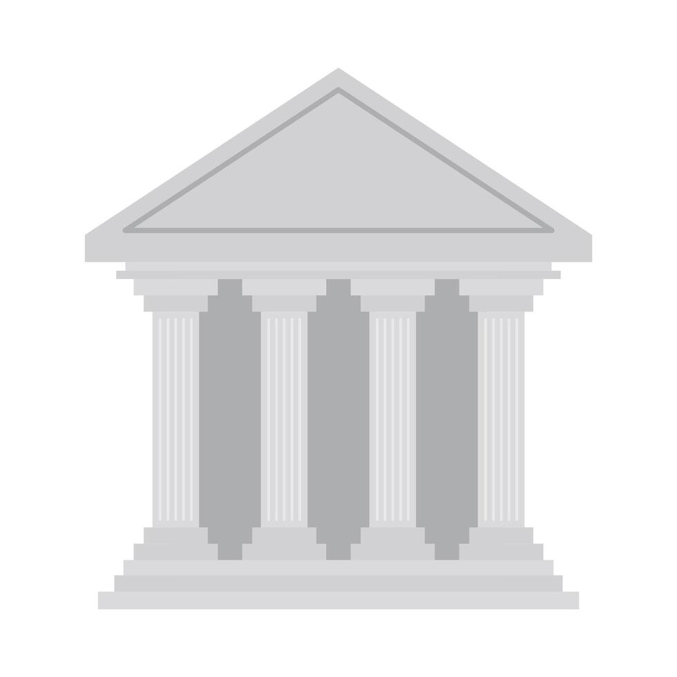 Isolated bank building vector design