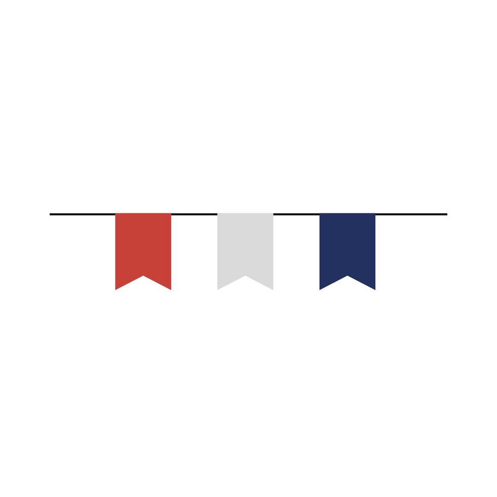 Francia banner banderín de feliz día de la bastilla diseño vectorial vector