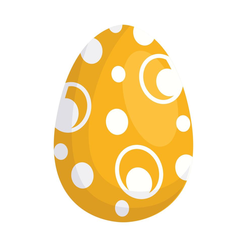 huevo de pascua feliz pintado con vector