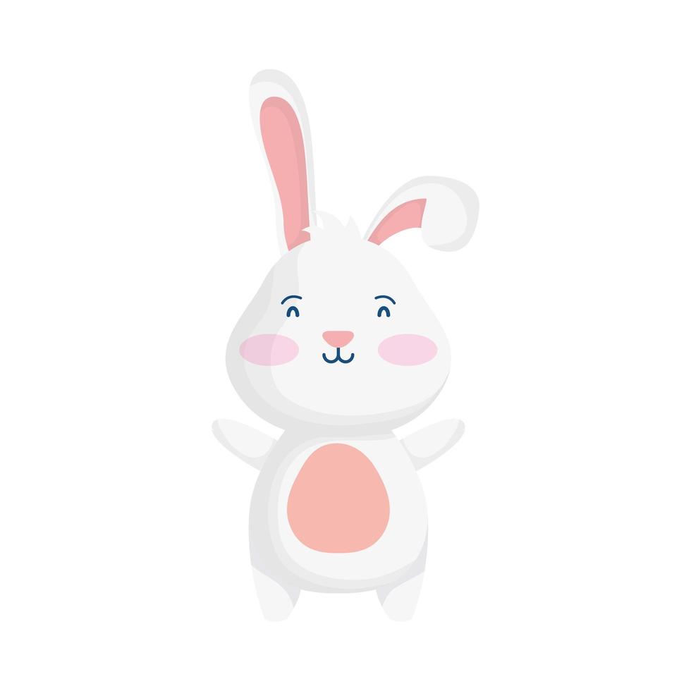 cute rabbit happy easter character vector