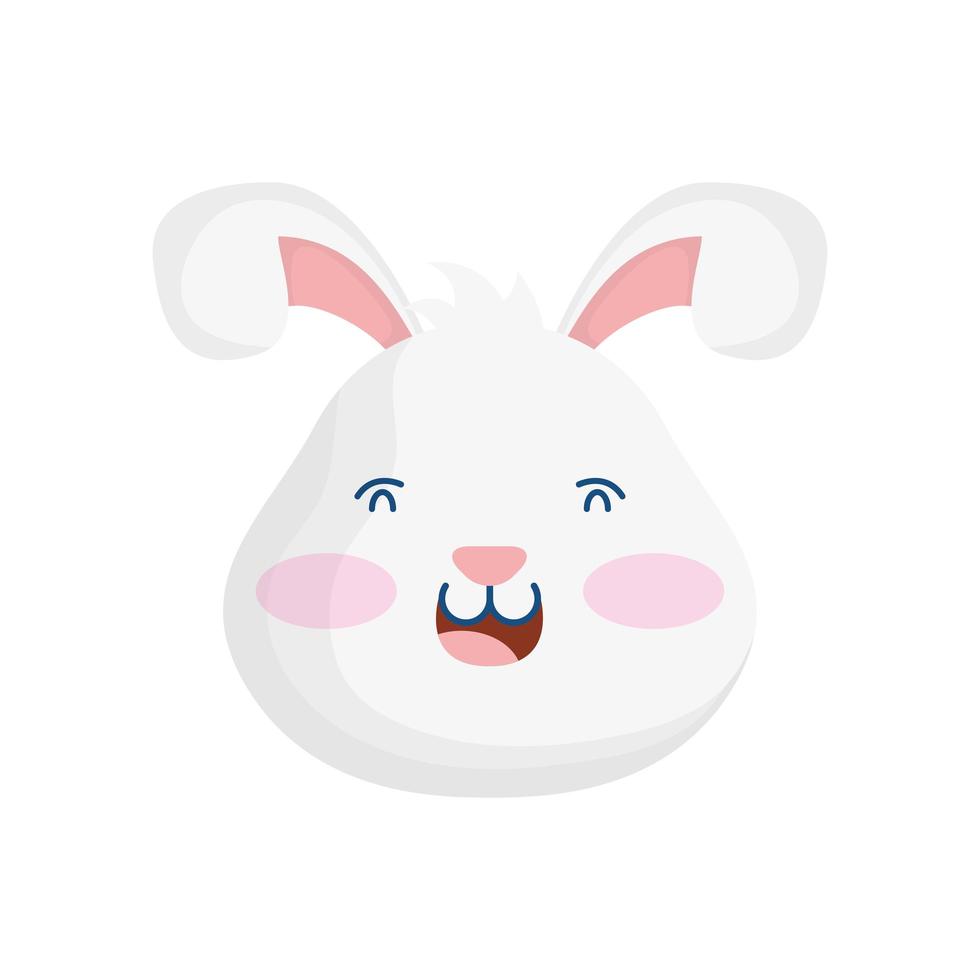 cute rabbit happy easter character vector