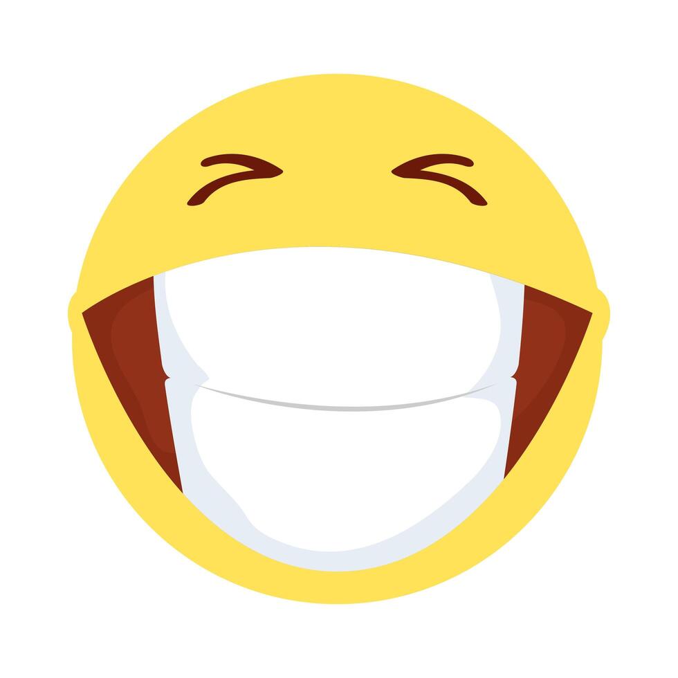 crazy emoji face fools day icon vector