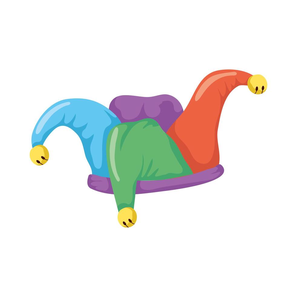 jester hat fools day accessory vector