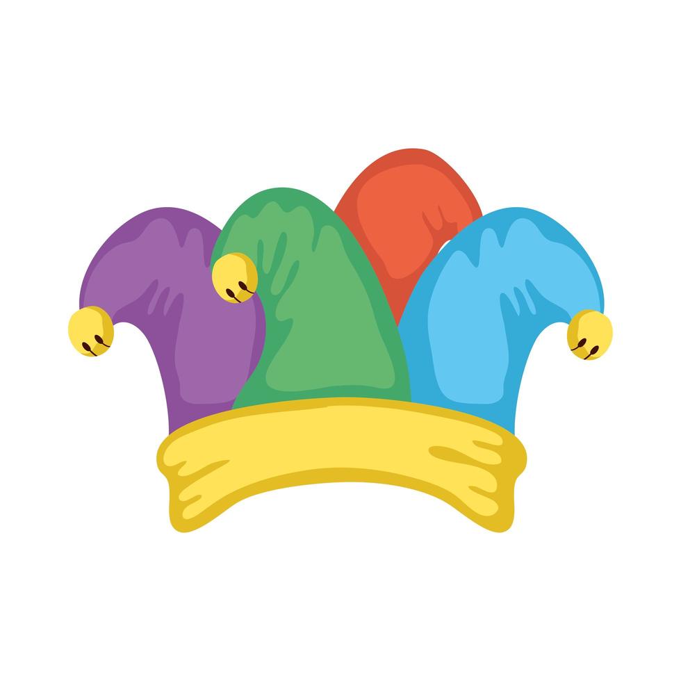 jester hat fools day accessory vector