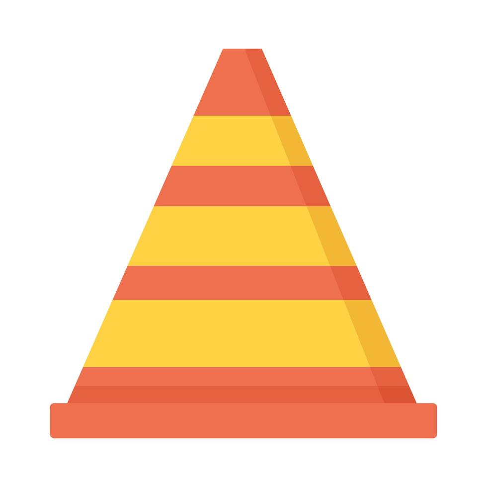 Isolated construction cone vector design