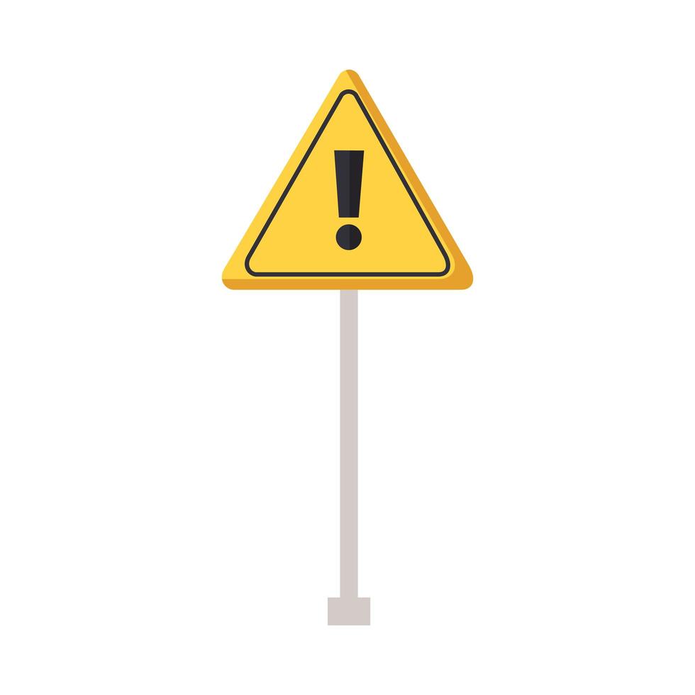 Isolated construction warning road sign vector design