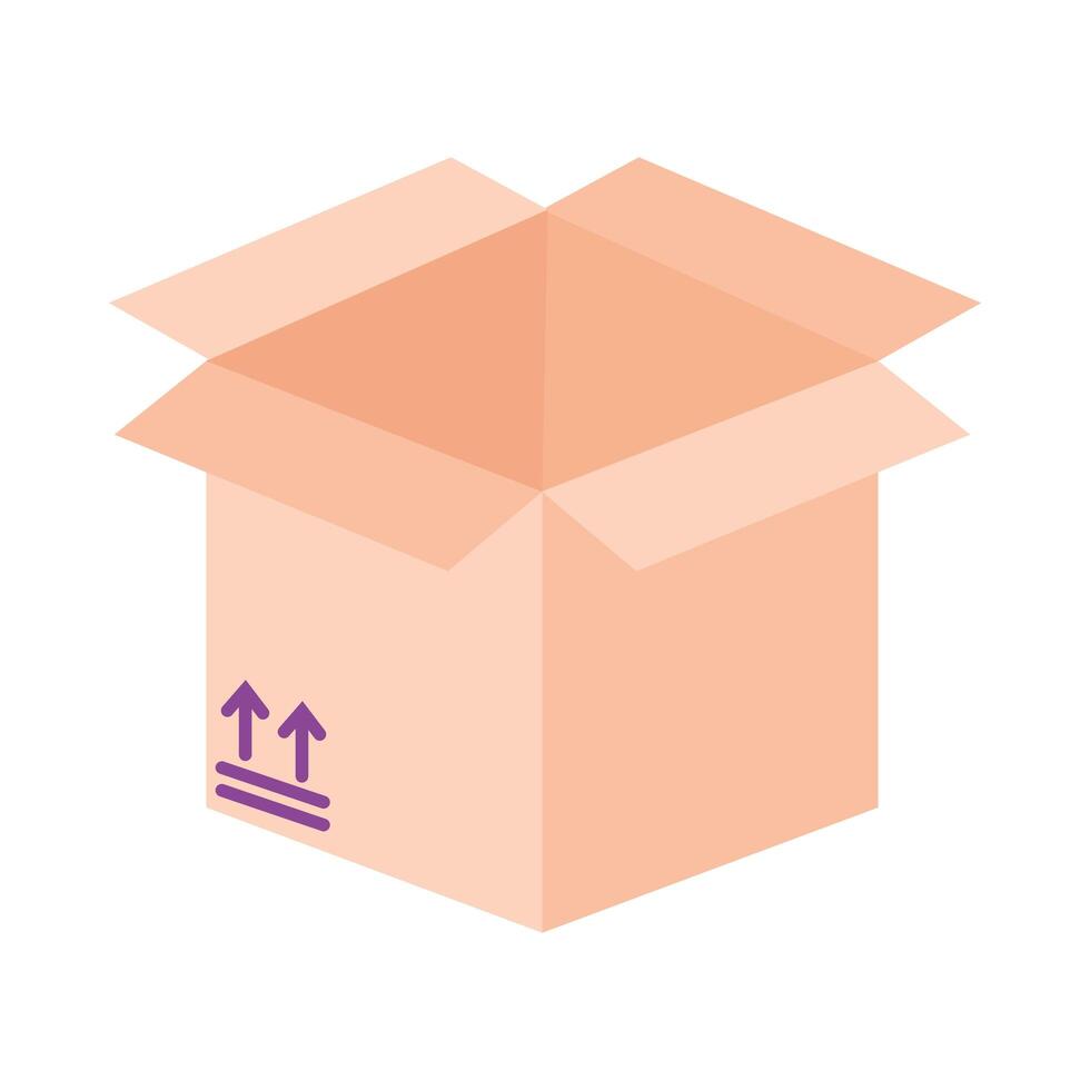 diseño de vector de icono de caja abierta de entrega