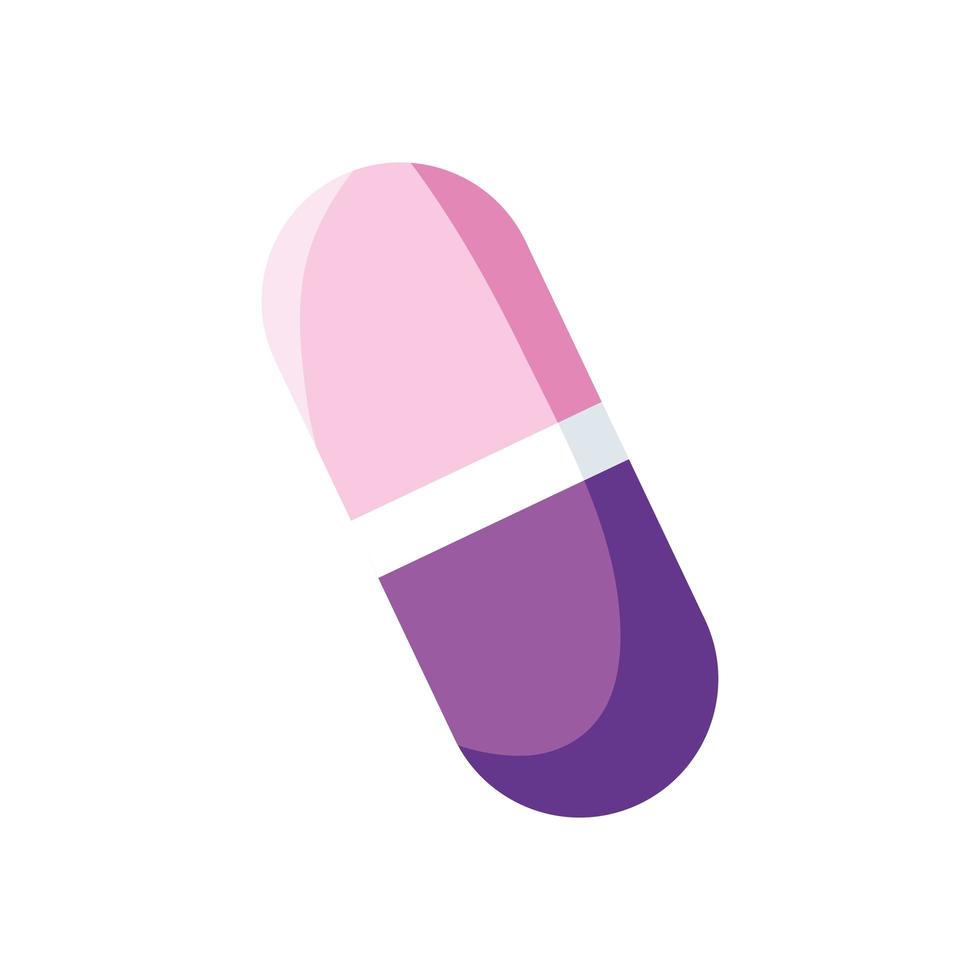 Isolated medical pill vector design