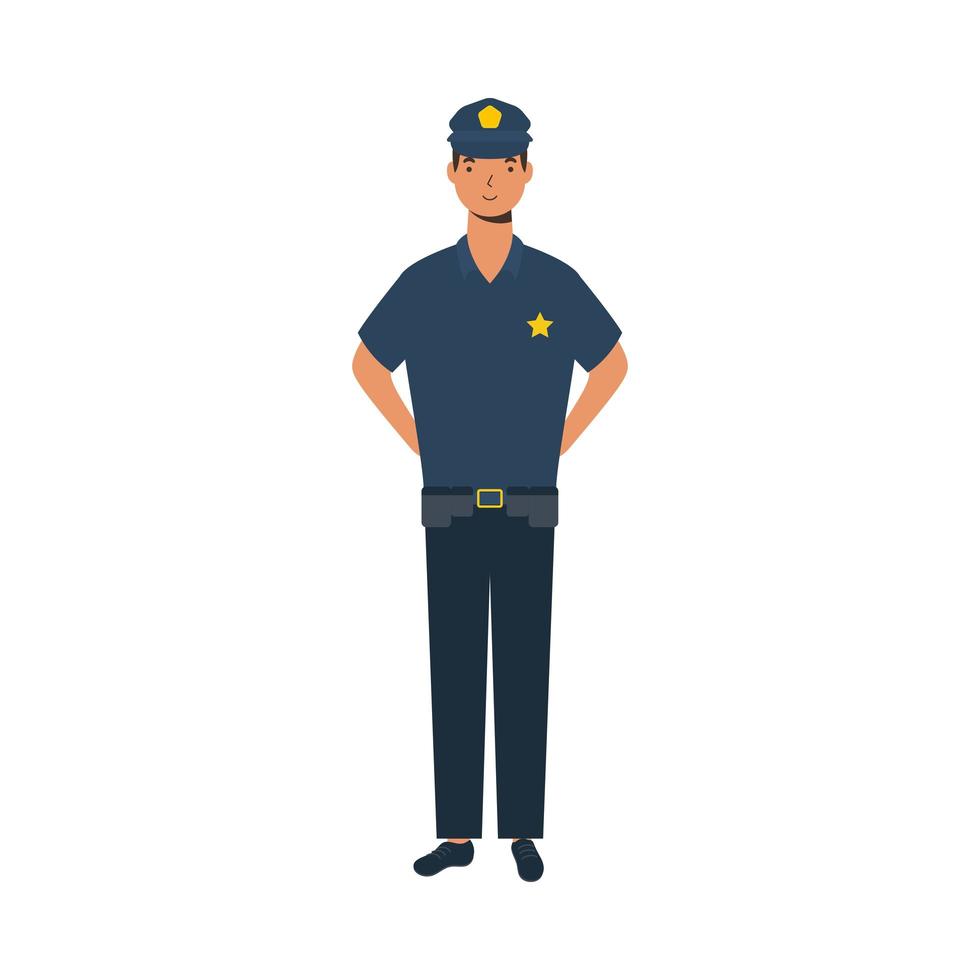 diseño de vector de trabajador de policía