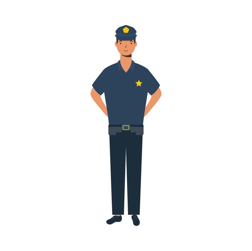 police man worker vector design