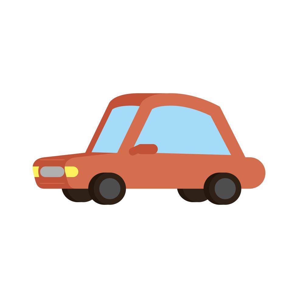 Isolated red car vehicle vector design