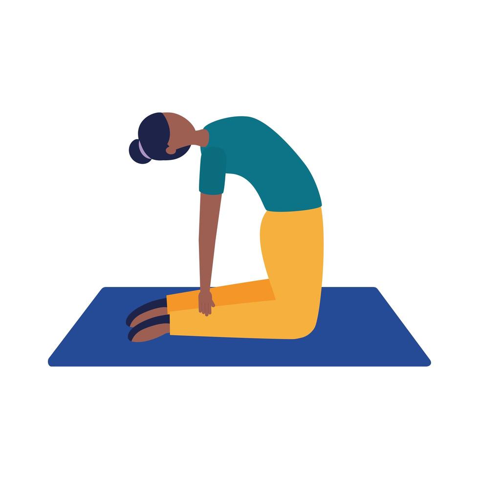 Woman with sportswear doing yoga vector design