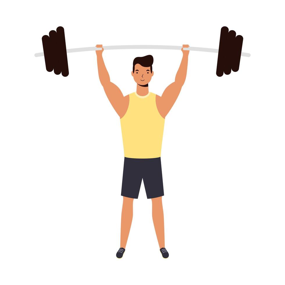 Man with weight vector design