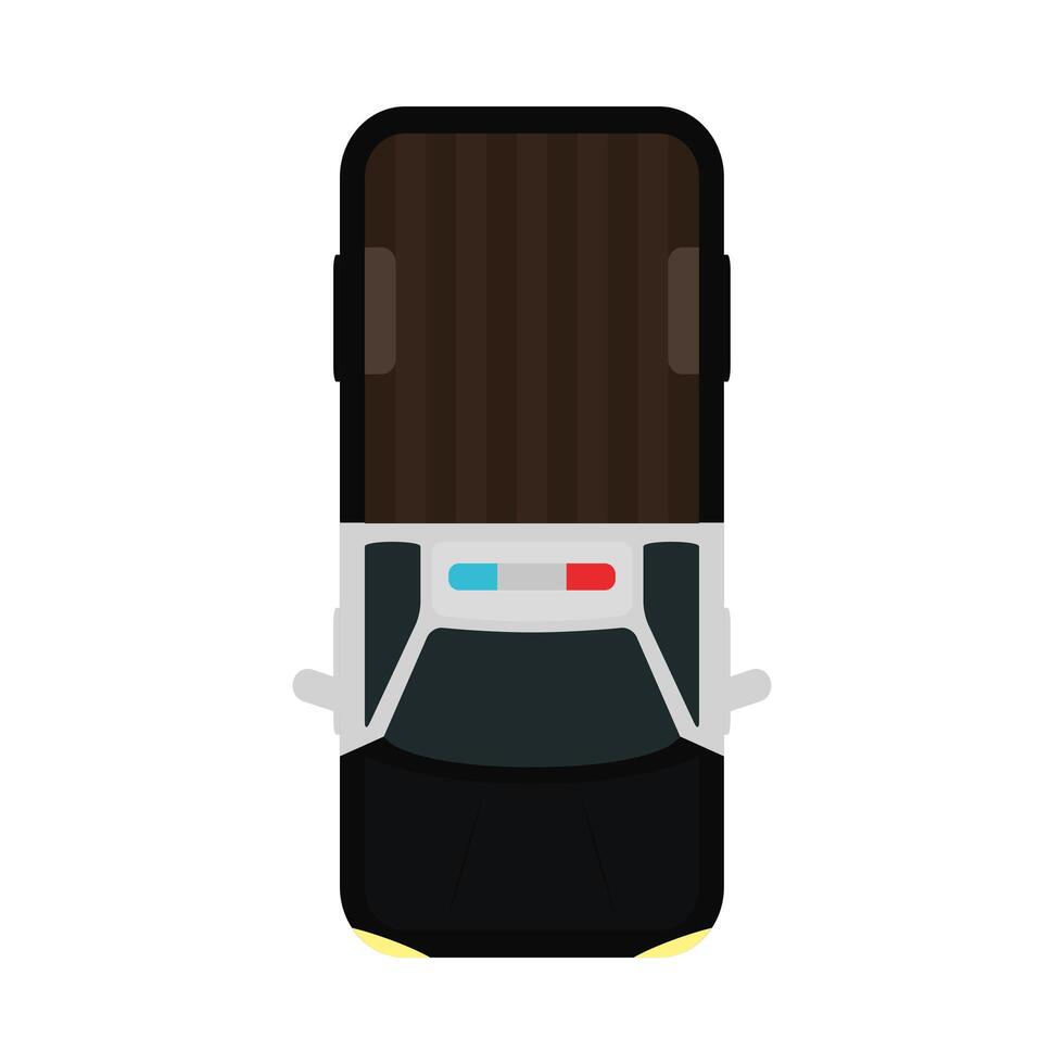 police car top view vector design