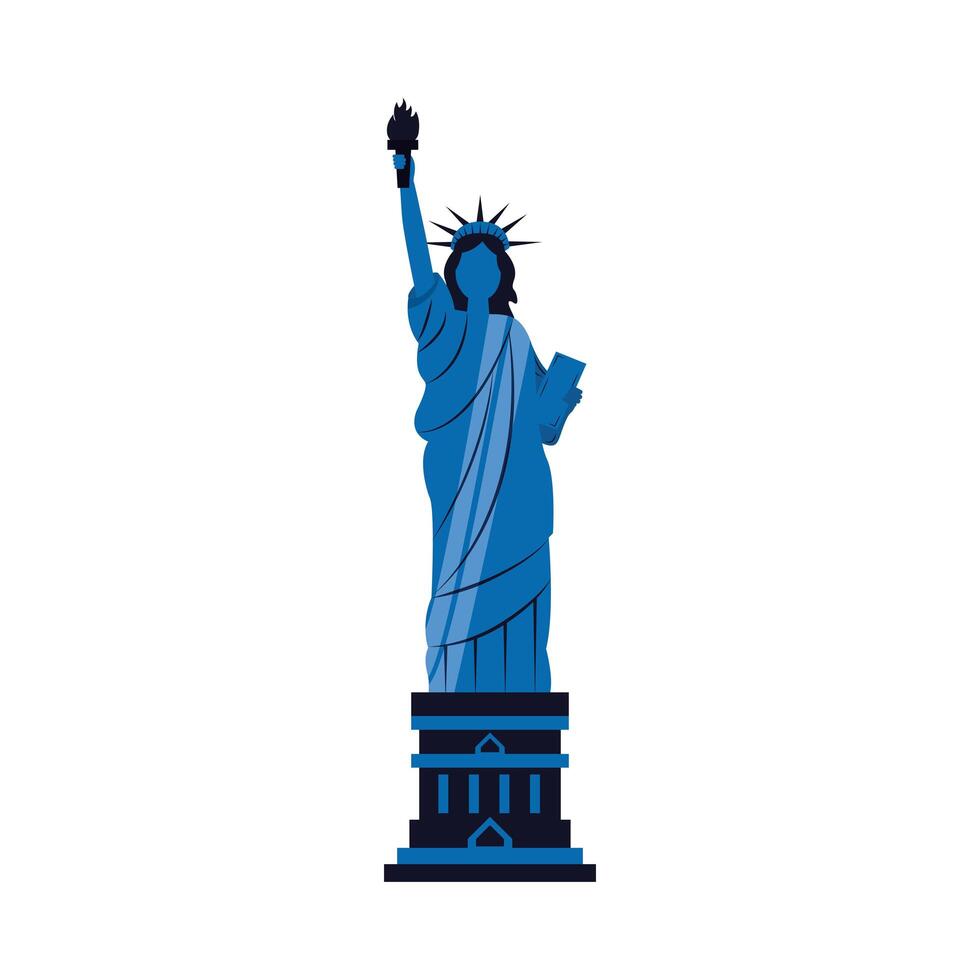 Isolated usa liberty statue vector design